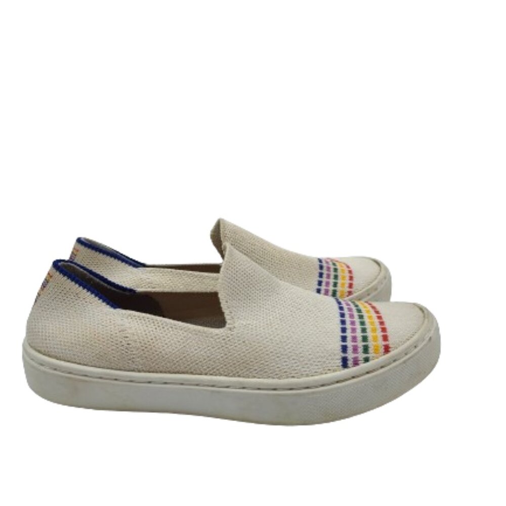 Rothy's Kids Girl's White Slip-On Loafers Casual Sneaker Shoes Size US 13โ